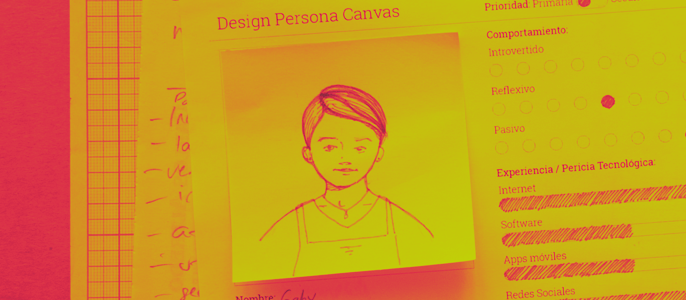 Design Persona Canvas, sketch del usuario
